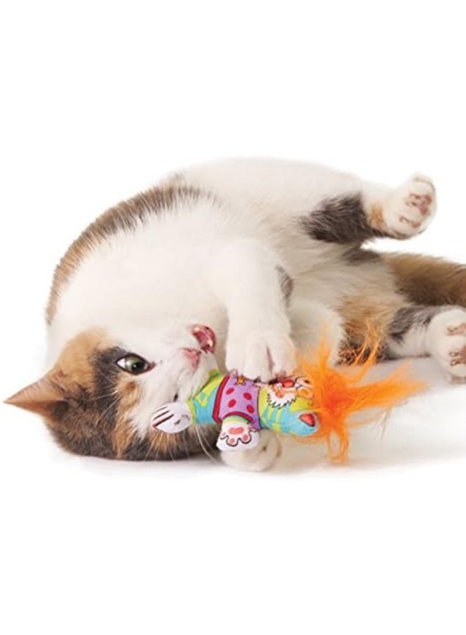 Petstages 745 Madcap Big Hair Kitty Cat Catnip Toss and Bat Plush Toy - Image 2