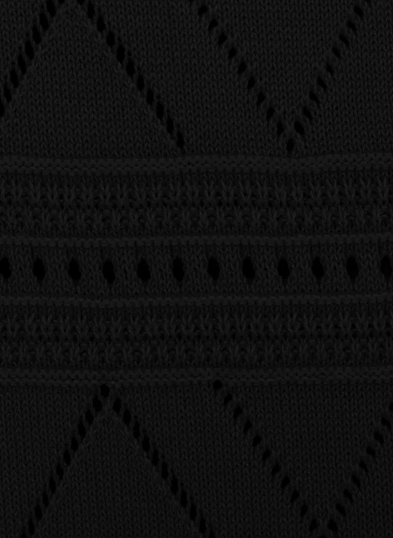 Lichi  Knitted polo shirt with geometric pattern for Women | Best Price UAE