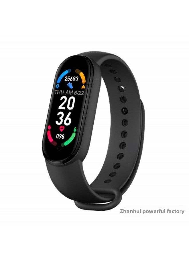 M6 Smart Sports Bracelet Pedometer Alarm Clock Heart Rate Meter Blood Pressure Monitoring Bluetooth Multi-function Watch-Color:M6 Magnetic Style-black (hryfine) - Image 2