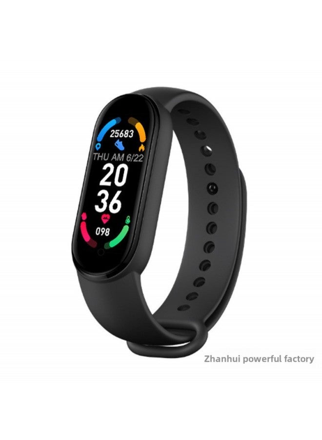 M6 Smart Sports Bracelet Pedometer Alarm Clock Heart Rate Meter Blood Pressure Monitoring Bluetooth Multi-function Watch-Color:M6 Magnetic Style-black (hryfine) - Image 4