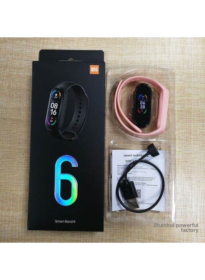 M6 Smart Sports Bracelet Pedometer Alarm Clock Heart Rate Meter Blood Pressure Monitoring Bluetooth Multi-function Watch-Color:M6 Magnetic Style-black (hryfine) - Image 3