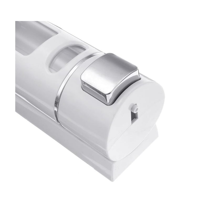 COSSIMO White Capsule ABS Plastic Wall Mounted Soap Dispenser 400ml (Pack of 2) - Image 4