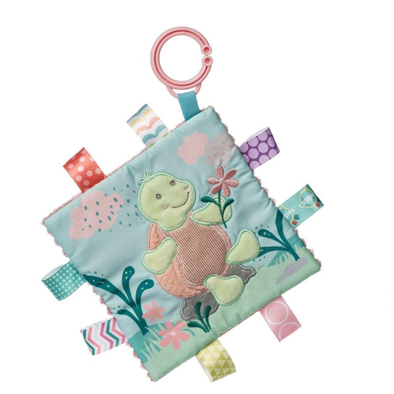 Taggies Crinkle Me Toy with Baby Paper Squeaker with Sensory Tags 6 x 6inches Tippy Turtle - Image 2