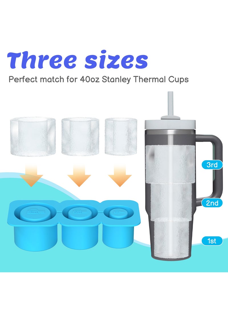 Stanly ice cube tray, suitable for 40oz Stanly water glass ice making mold, reusable cylindrical silicone ice cube mold, can be used for ice drinks, juice, whiskey, cocktails - Image 3