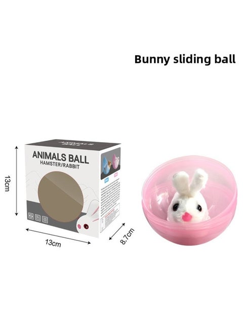 Business Super Electric Plush Animal Hamster Rabbit Rolling Ball Automatic Avoidance Universal Ball Novelty Ideas-Color:Rabbit Model For Export