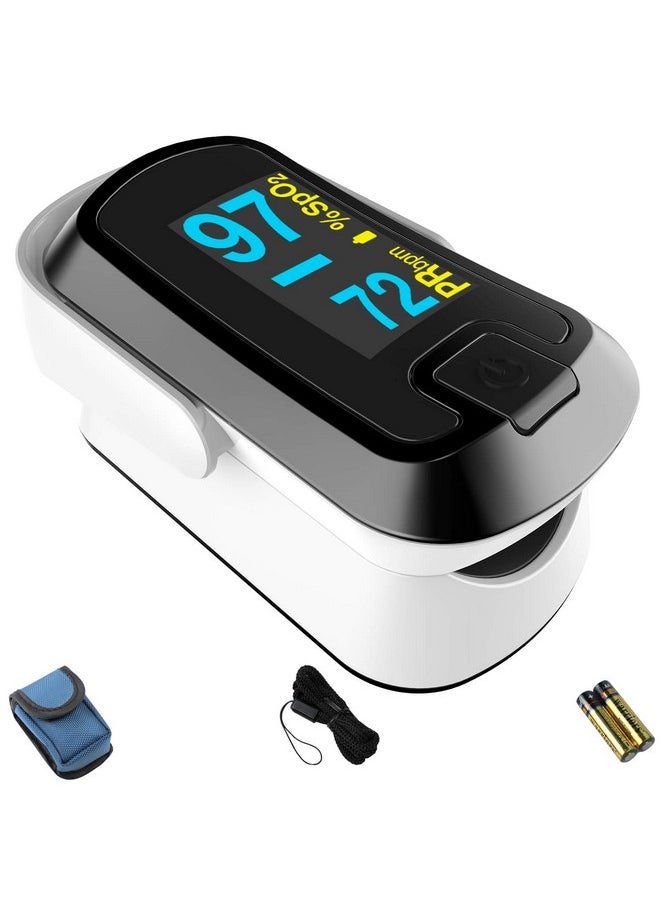 ChoiceMMed ChoiceMMed OLED Fingertip Pulse Oximeter Oxygen Monitor Dual Color Black/White  - Image 1