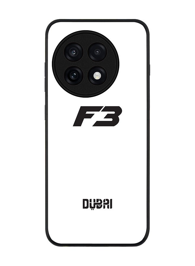 Stylizedd غطاء لهاتف OnePlus 13R / Ace 5 Pro، حماية كاميرا نحيفة، غطاء هاتف مضاد للصدمات - فاز3 دبي أبيض