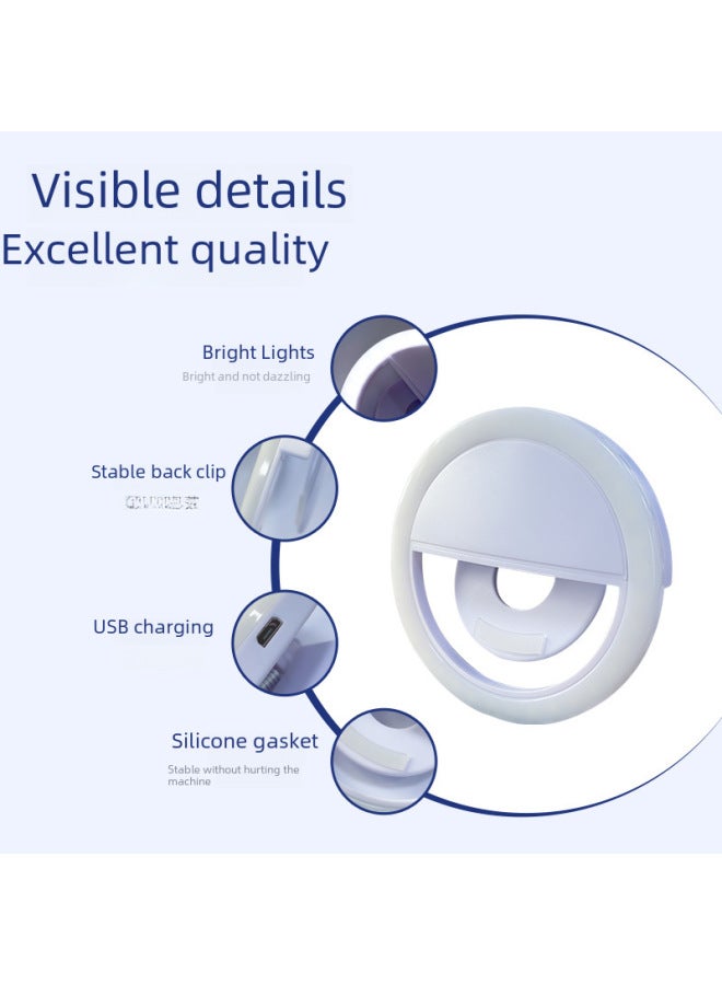 نيوترل ضوء الهاتف المحمول للإضاءة التكميلية لبث مباشر وجمال السيلفي، شحن عبر USB، نموذج RK12 - Image 2