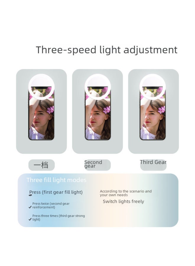 نيوترل ضوء الهاتف المحمول للإضاءة التكميلية لبث مباشر وجمال السيلفي، شحن عبر USB، نموذج RK12 - Image 4