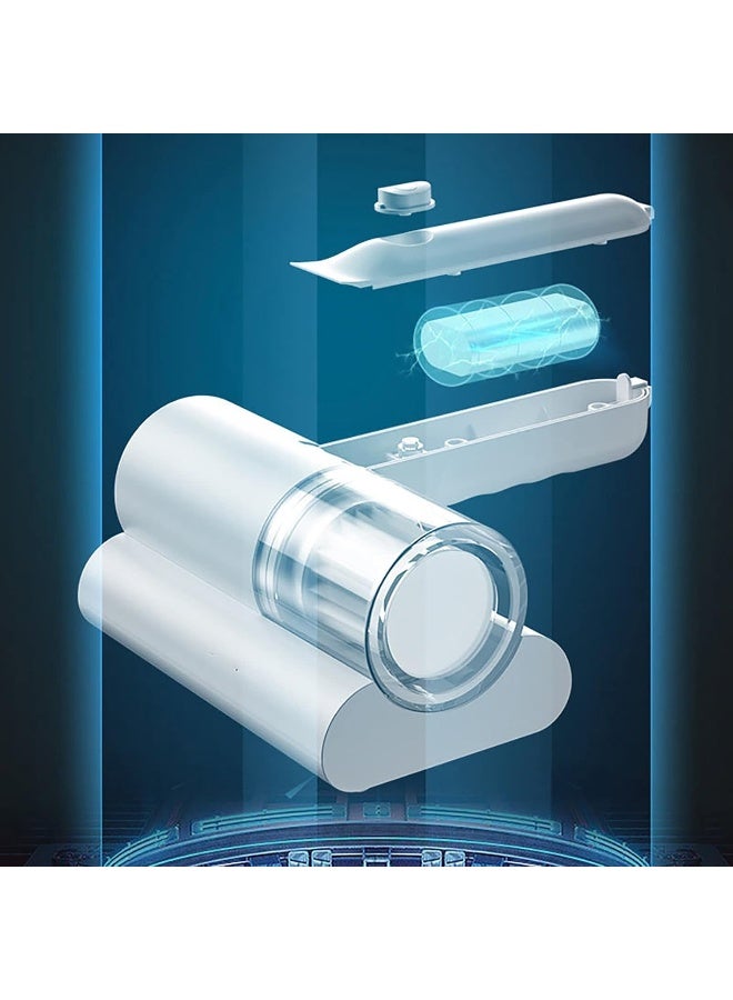 Mites Remover Dust Collector, Handheld Wireless UV Vacuum - 3800Pa/ 200ml Capacity, for Bed, Pillows, Cloth Sofas, and Carpets - Image 5