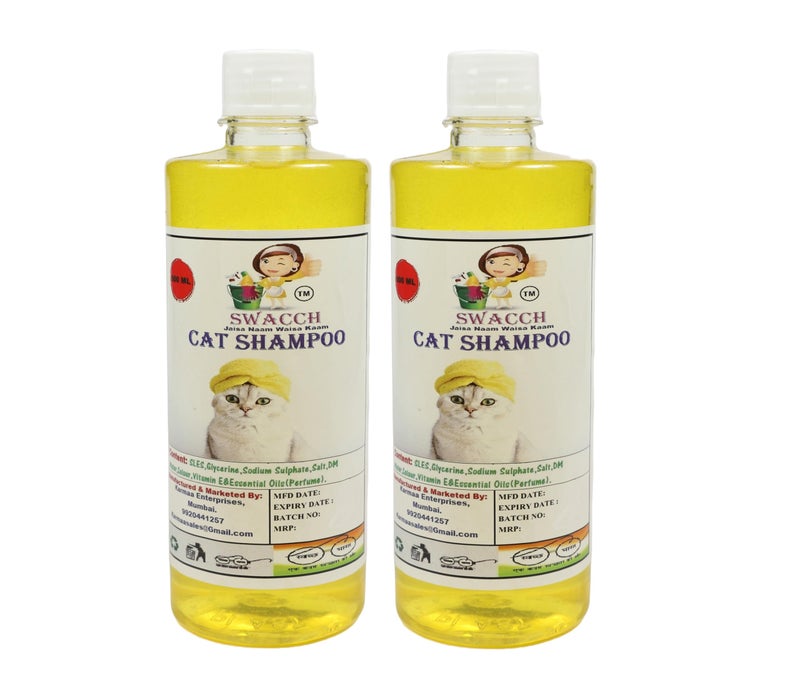 SWACCH CAT Shampoo (500ML) (Pack of 2) Lemon - Image 1