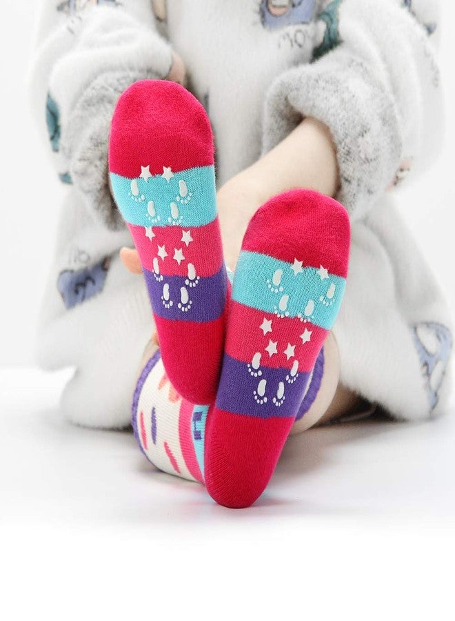 جوارب كوتوك للبنات الصغيرات بطول الركبة، 6 أزواج، جوارب أطفال مانعة للانزلاق، جوارب مدرسية للبنات (6 أزواج، مناسبة للأعمار من 5 إلى 7 سنوات) - Image 4