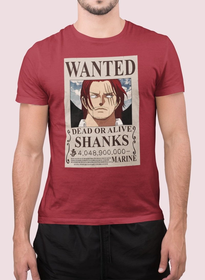 MERCH تي شيرت بوستر ون بيس شانكس المطلوب - Image 1