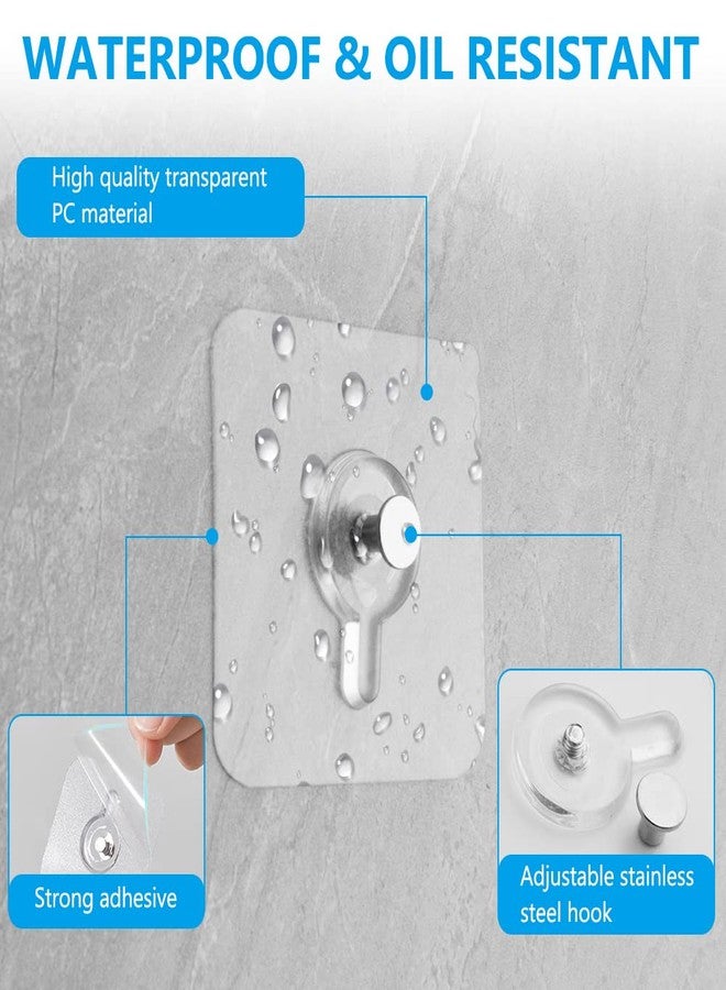 flintronic Self-Adhesive Picture Hooks, Pack of 12 Transparent Pictures, Adhesive Hooks, Picture Hangers, No Drilling, Self-Adhesive Picture Hangers for Pictures, Posters, Photos, Decorative Paintings - Image 5