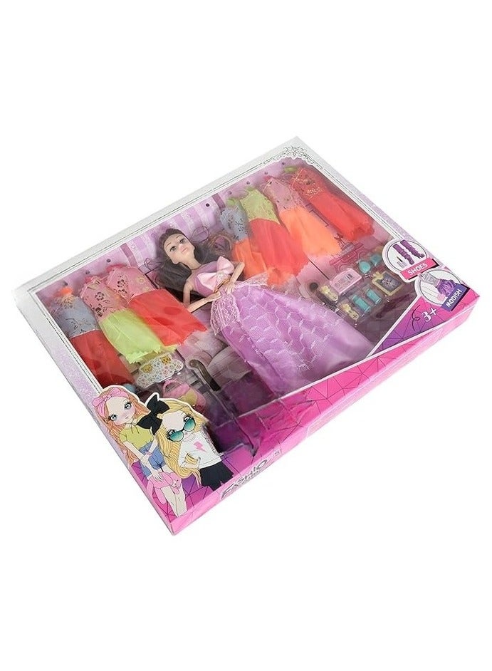 Fashion Girl Doll Assorted Accessories and a Variety of Stylish Outfits for Endless Dress Up Fun and Creative Play - Image 2