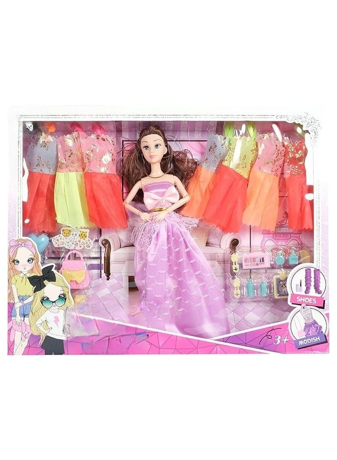 Fashion Girl Doll Assorted Accessories and a Variety of Stylish Outfits for Endless Dress Up Fun and Creative Play - Image 1