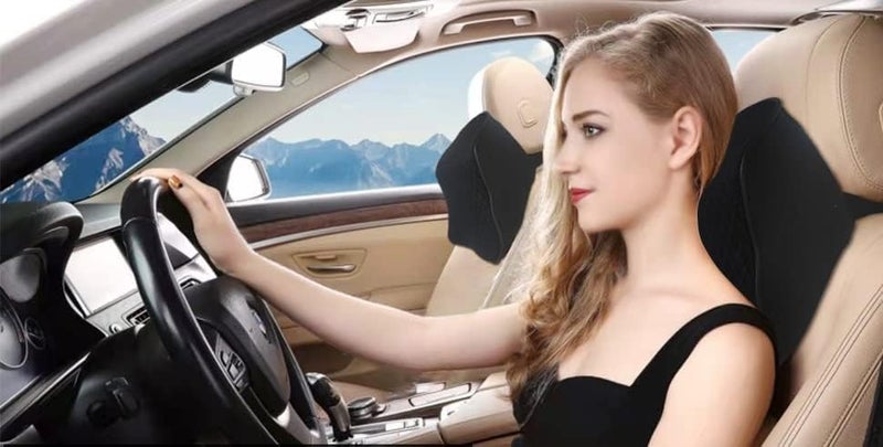 CARTEEO Car Seat Headrest Neck Rest Cushion Car Neck Pillow Durable 100 Pure Memory Foam Neck Pillow with Breathable Removable Cover Washable Comfortable Ergonomic Neck Pain Relief - Image 4