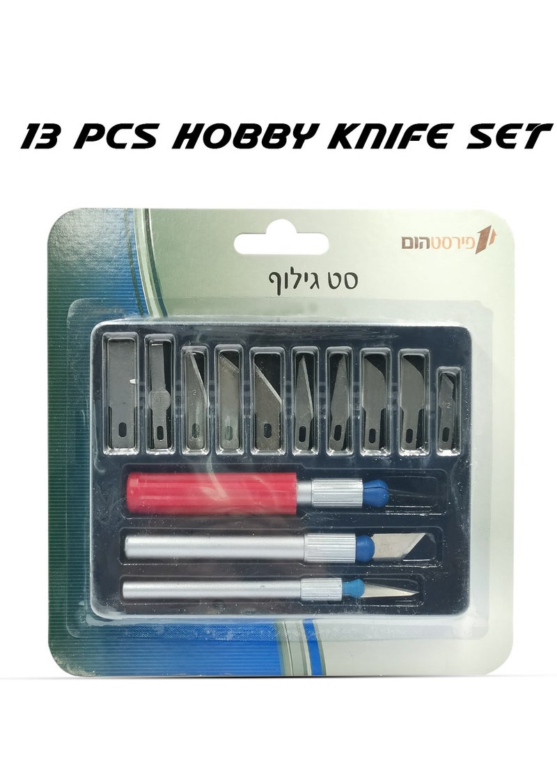 Hobby Professional Hobby Knife Set 13 Piece Crafts Carving Kit for DIY Engraving  - Image 1