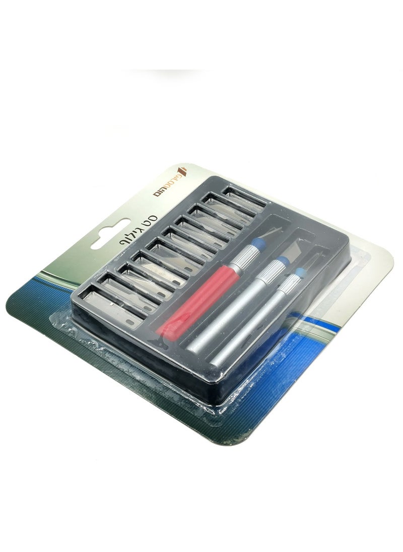 Hobby Professional Hobby Knife Set 13 Piece Crafts Carving Kit for DIY Engraving  - Image 3