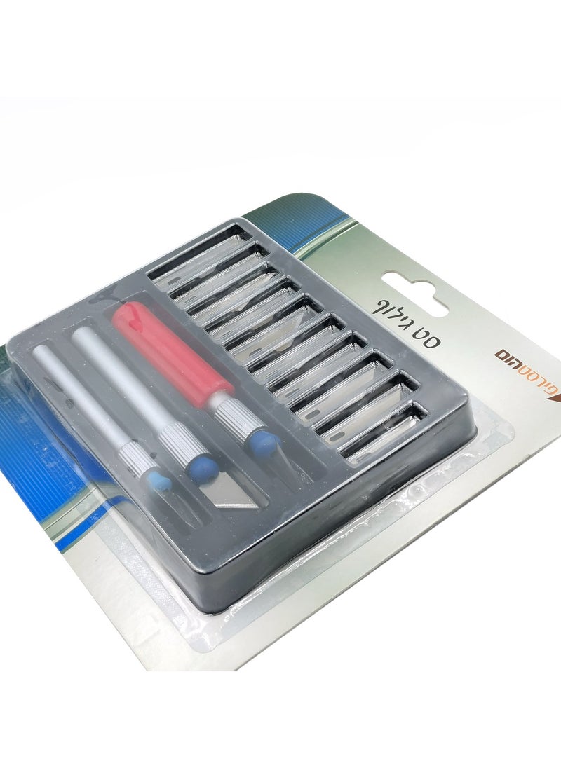 Hobby Professional Hobby Knife Set 13 Piece Crafts Carving Kit for DIY Engraving  - Image 2