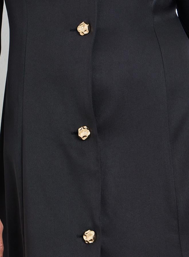 ستايلي فستان بليزر بطول الركبة بحافة مطوية - Image 4