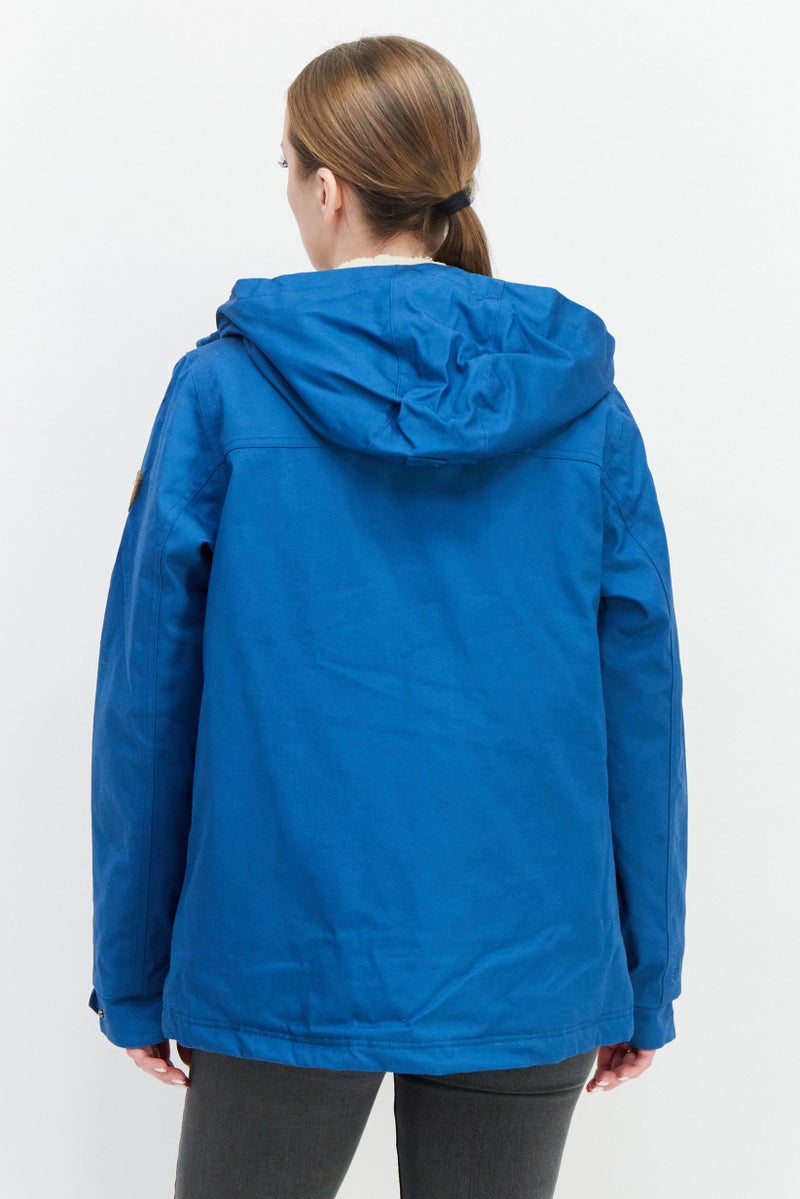 Trespass Women Hooded Long Sleeves Solid Windbreaker Jacket, Blue - Image 3