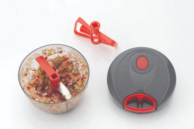 Aktnil Handy Magic Wonder Dori Quick Chopper for Cutting Vegetables Fruits Nuts Bone Less Meat and Grinder Mixer Food Processor 450ml Grey - Image 2