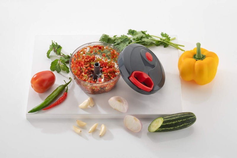 Aktnil Handy Magic Wonder Dori Quick Chopper for Cutting Vegetables Fruits Nuts Bone Less Meat and Grinder Mixer Food Processor 450ml Grey - Image 5