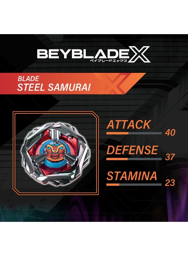 BEYBLADE BURST Beyblade X Steel Samurai 4-80T | Right Spinning Balance Type Top | Takara Tomy-designed Beyblade X | Gift for Beyblade Lovers and Kids - Image 2