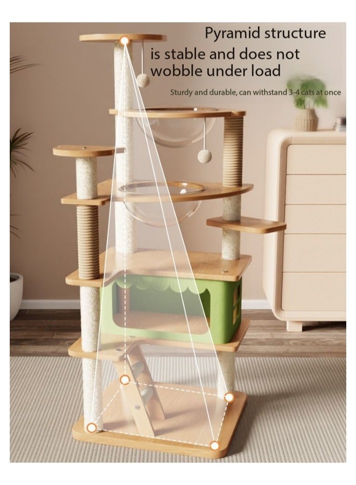 Cat tree, multi-functional, multi-layered, all-season, space capsule-style shelf, cat toy, cat bed all in one, space-saving design. - Image 5
