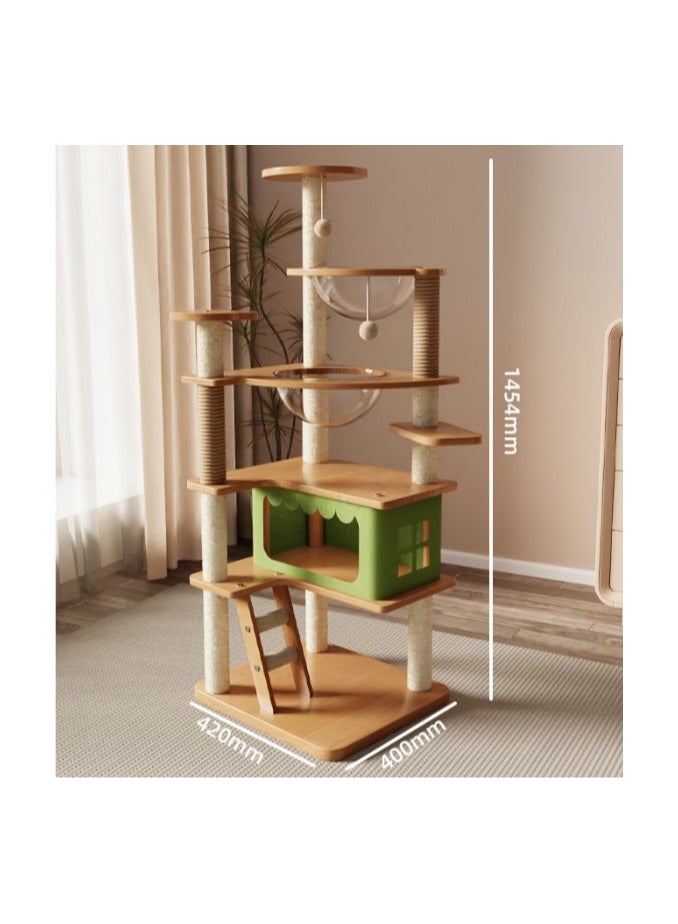 Cat tree, multi-functional, multi-layered, all-season, space capsule-style shelf, cat toy, cat bed all in one, space-saving design. - Image 2