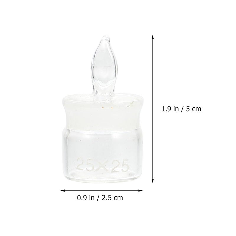 Borosilicate Glass Weighing Bottles with Lids Low Form 25x25mm 5pcs for Lab Sampling - Image 3