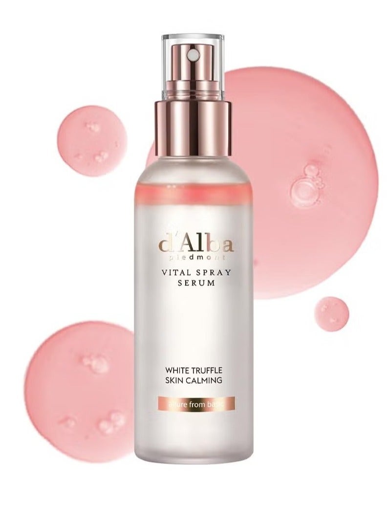 d'alba Piedmont White Truffle Vital Spray Serum, Vegan Skin Care, Calming and Hydrating Facial Mist for Red and Sensitive Skin, Glow Serum, Surfactant Free, All in One (3.38 fl oz.) - Image 1