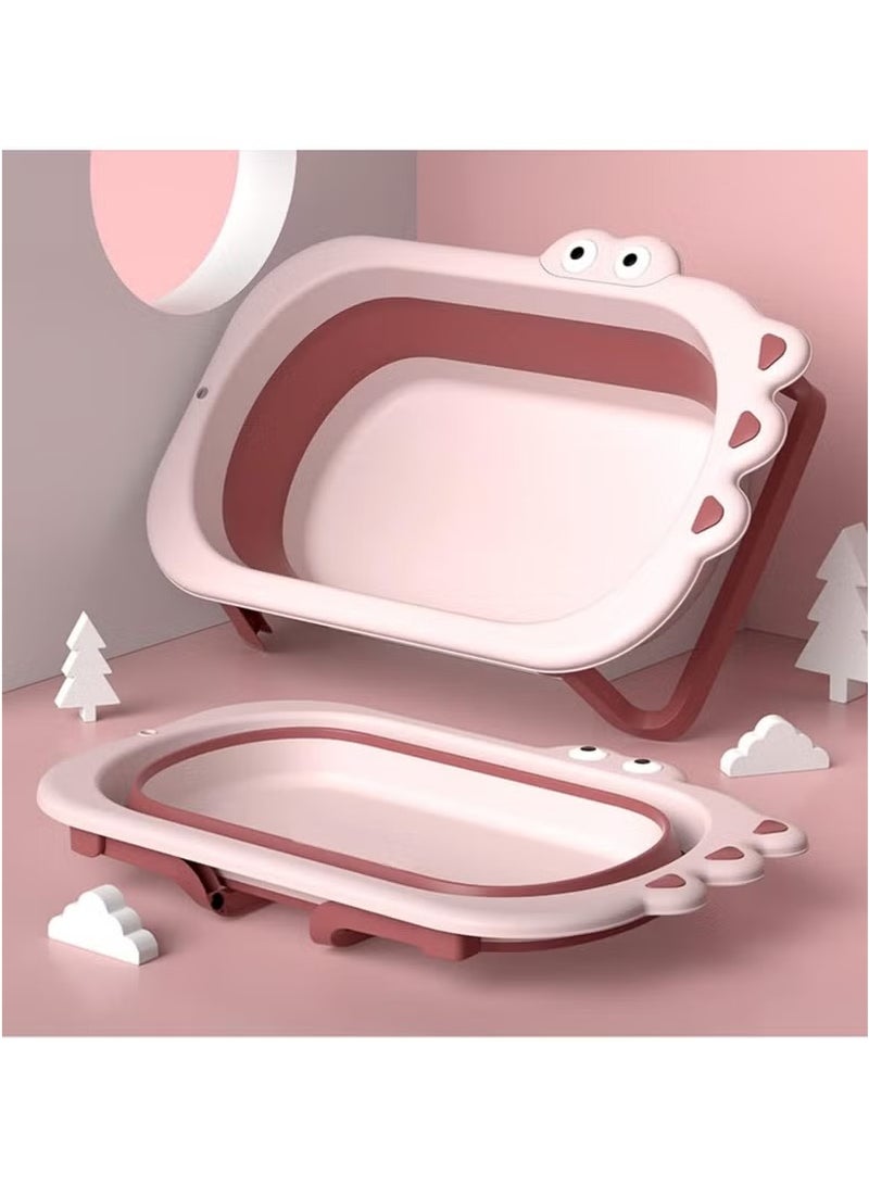 فول جوي حوض استحمام للأطفال قابل للطي على شكل تمساح مع مخرج لتصريف المياه,80*49*20 سم - Image 4