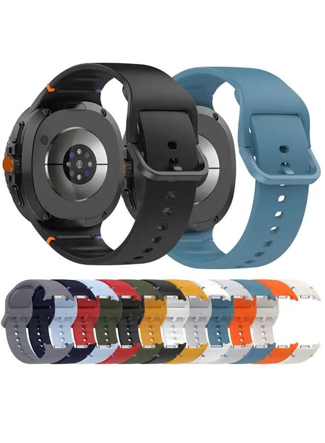 White Silicone Strap For Galaxy Watch 8 Classic 22mm Soft Sport Band - Image 4