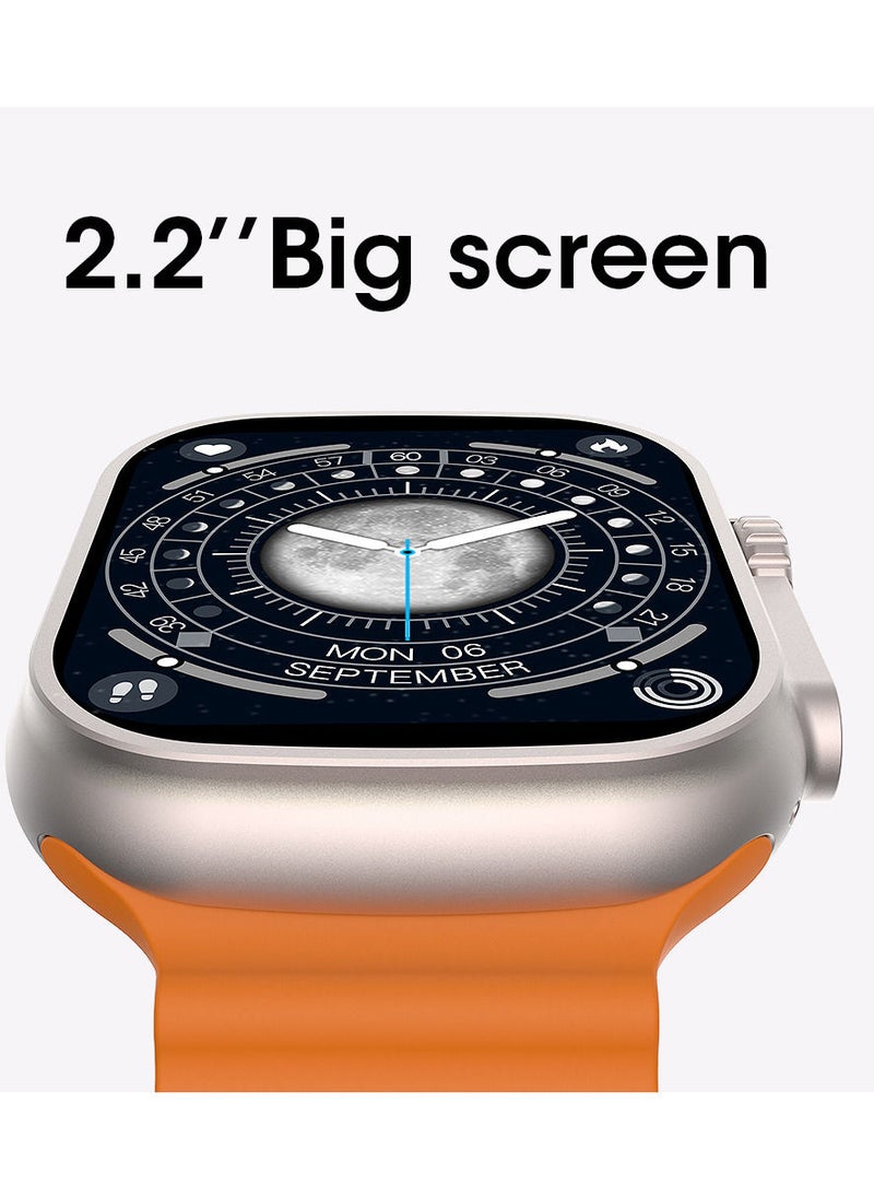 390mAh W68 Plus Ultra Watch 2.2inch Big Screen Waterproof Bluetooth Smart Watch