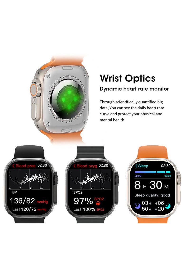 390mAh W68 Plus Ultra Watch 2.2inch Big Screen Waterproof Bluetooth Smart Watch
