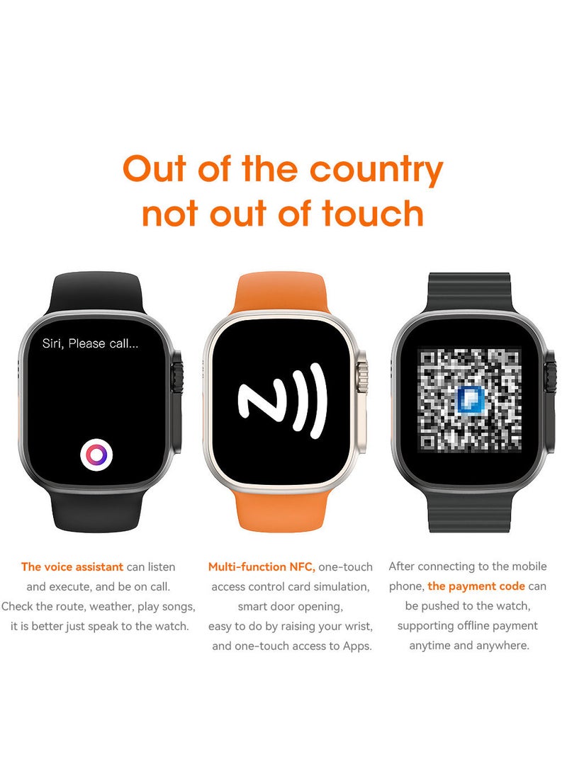 390mAh W68 Plus Ultra Watch 2.2inch Big Screen Waterproof Bluetooth Smart Watch