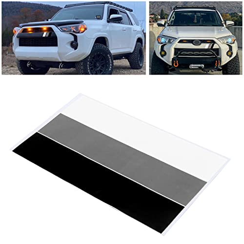 MOCHENT 2 Pcs Classic Retro TriColor Stripe Decal Sticker for Toyota Tacoma 4Runner Tundra Rav4 Accessories Grille Fender Hood Side Skirt Bumper Side Mirror Dashboard Decor WhiteLight GrayBlack - Image 1
