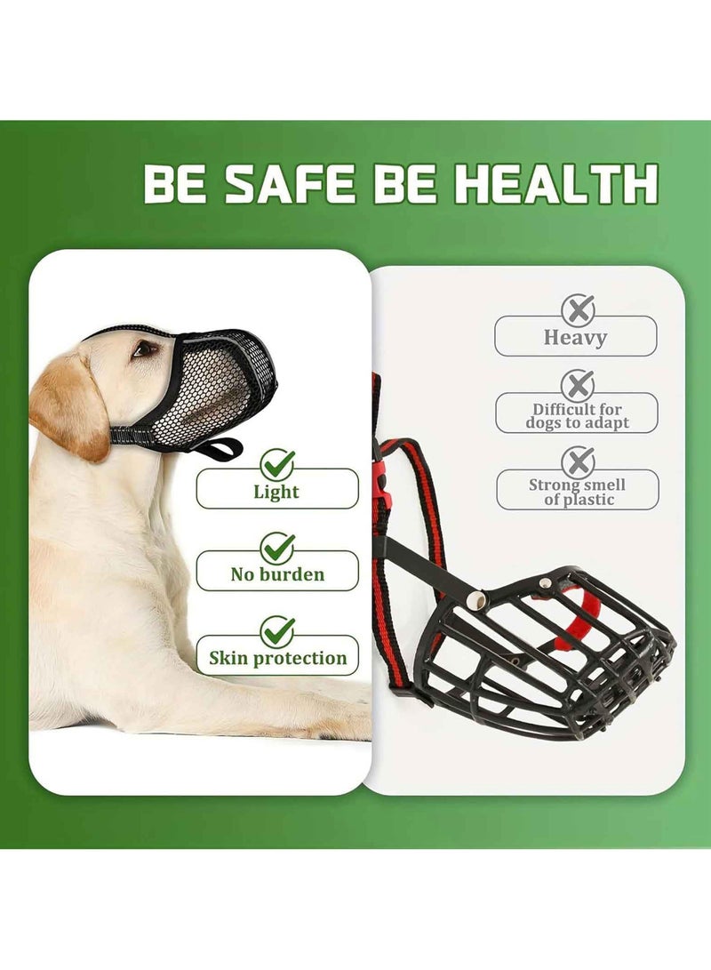 GNAFOTU Dog Muzzle,Dog Muzzle to Prevent Eating/Chewing/Biting, Breathable Reflective Adjustable Muzzle for Large Dogs(Black_XL)  - Image 4