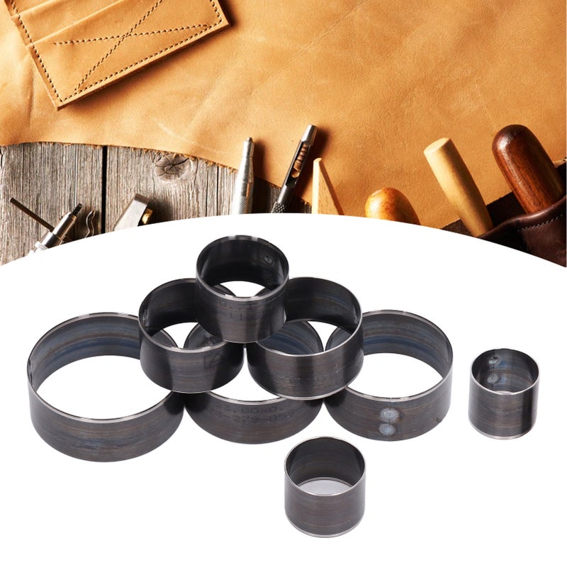 8Pcs Round Cutting Punching Die Alloy Steel Deform Prevention Leather Punching Tools 25-60mm - Image 4