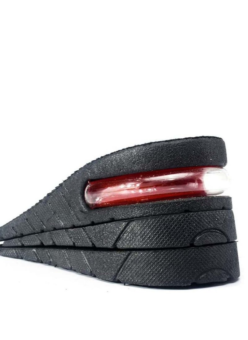 Captaintech Height Increase Insole, 3-Layer Air Cushion Heel Insert Lift Shoes Insole Half Shoe Pad Men's Premium Height-Increase Inserts Black for Men and Women, 2Pairs  - Image 5