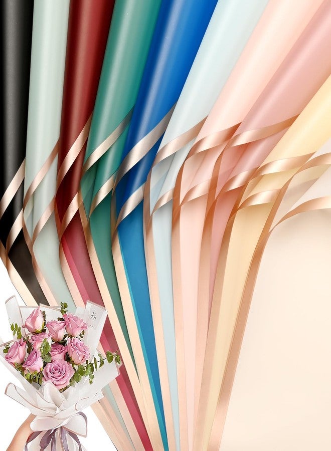 Bupduq 30 Sheets 10colors Flower Bouquet Wrapping Paper，Florist Supplies Waterproof Floral Bouquet Wrapping Paper Bouquet Accessorie，Flower Shop Packaging Pape for DIY Gift Wedding Birthday - Image 1