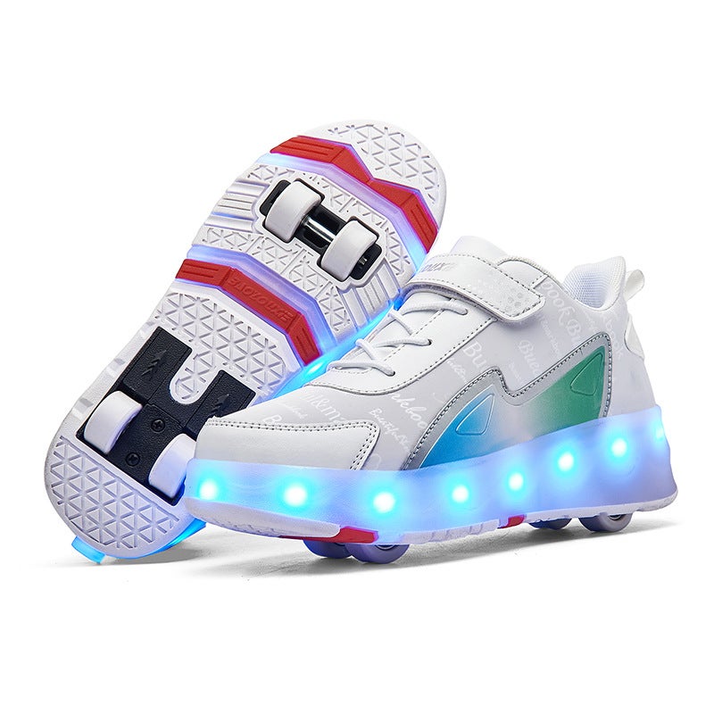 Emog New Heloo Shoes Four-Wheel Skating Shoes Boys Children'S Shoes With Wheels Girls Skating Shoes - Image 5