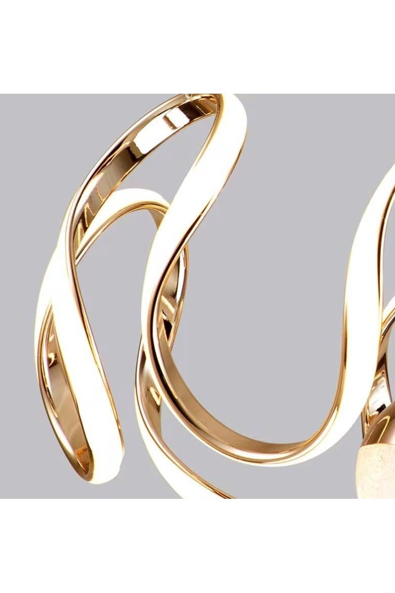 NERFA Twisted Modern LED Chandelier – Luxurious Gold Frame & Artistic Design - Image 4