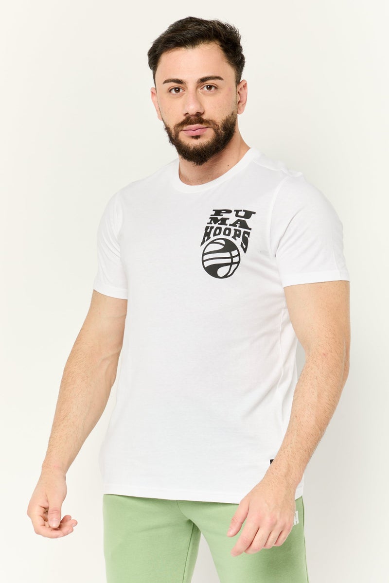 PUMA تي شيرت رياضي للرجال بأكمام قصيرة مناسب في الهواء الطلق، أبيض - Image 1