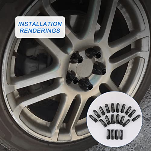 JDMSPEED Black 60MM Aluminum Extended Tuner Lug Nuts Replacement for Wheel Rims M12X1.5 20PCS - Image 4