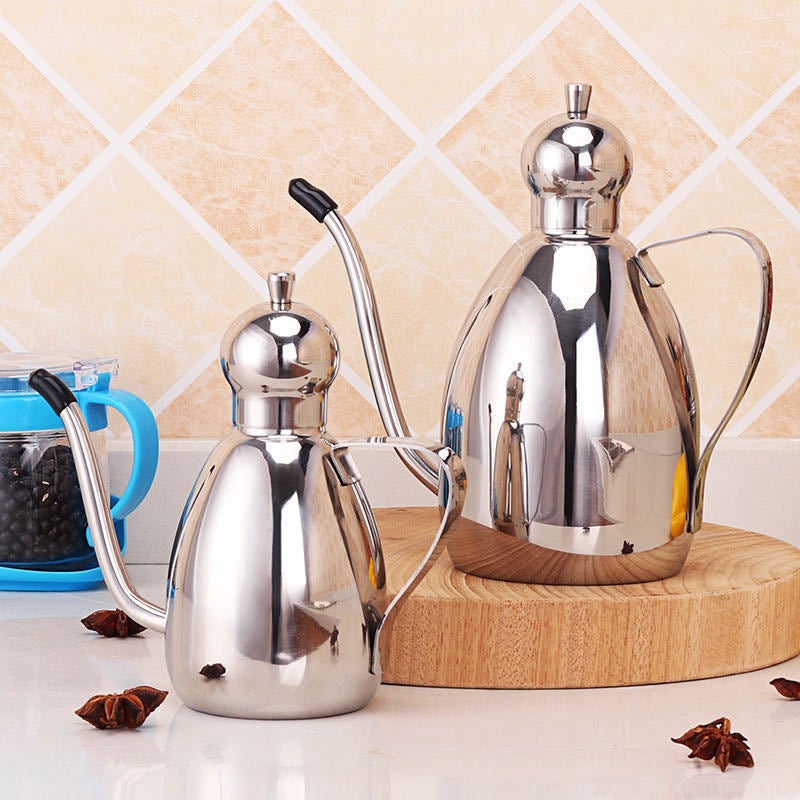 304 Stainless Steel Oil Pot Leak-Proof Long Mouth Oil Bottle Household Vinegar Pot Large Capacity Oil Pot Soy Sauce Pot Kitchen Supplies - Image 2