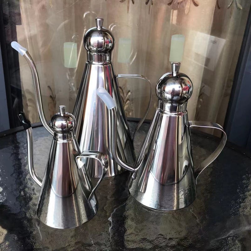 304 Stainless Steel Oil Pot Leak-Proof Long Mouth Oil Bottle Household Vinegar Pot Large Capacity Oil Pot Soy Sauce Pot Kitchen Supplies - Image 3