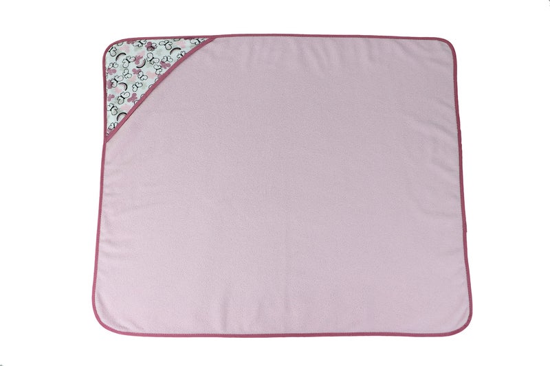 Cudlie Buttons & Stitches Baby Girl 3 Pack Rolled/Carded Hooded Towels in Butterfly Polka Print (GS71727) - Image 5